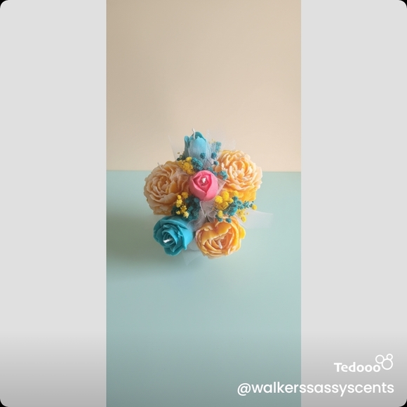 Colorful Floral Candle Arrangement - Picture 2 of 3